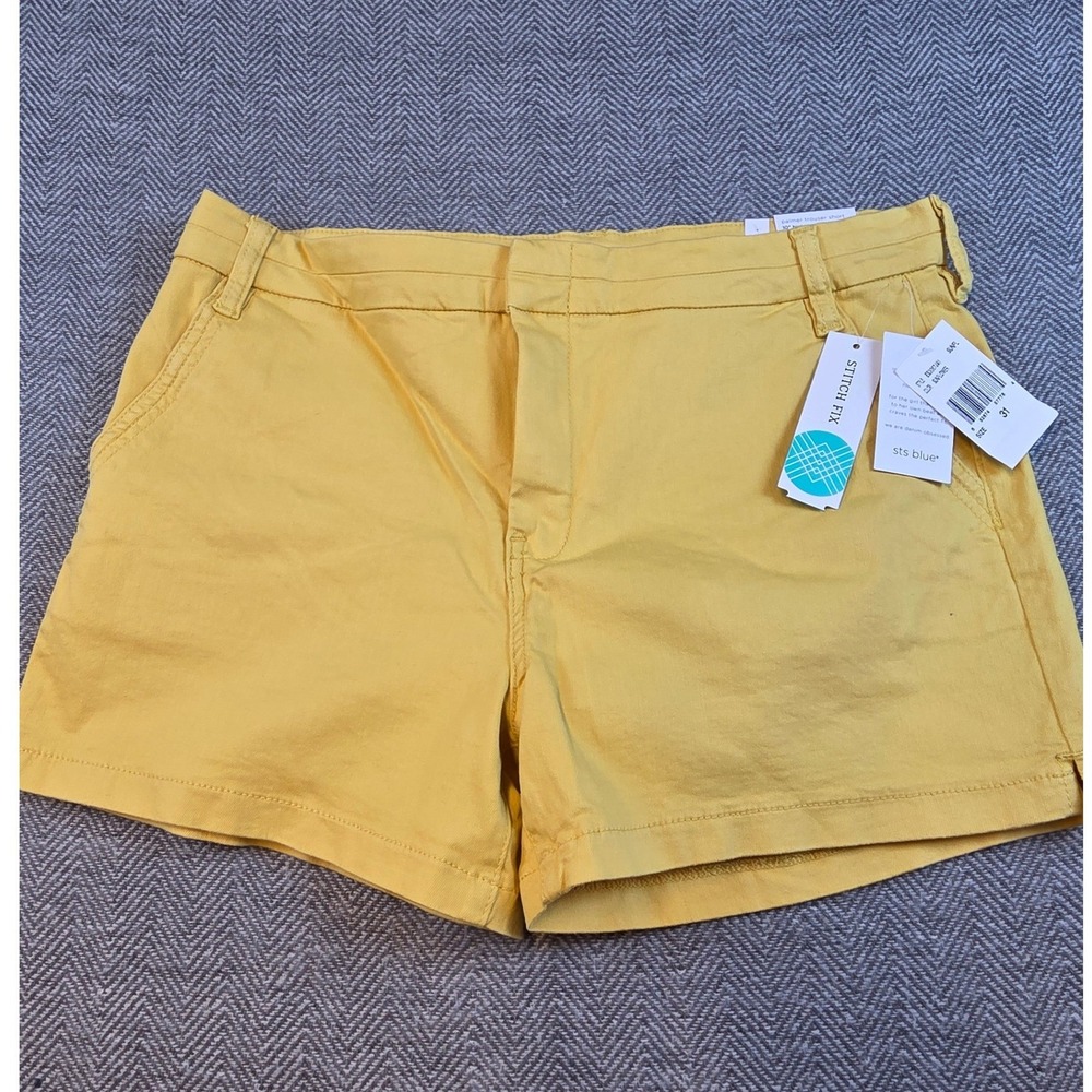 STS Blue Palmer High Rise Trouser Shorts Sunflower Yellow Size 31 NWT ES3067JA1